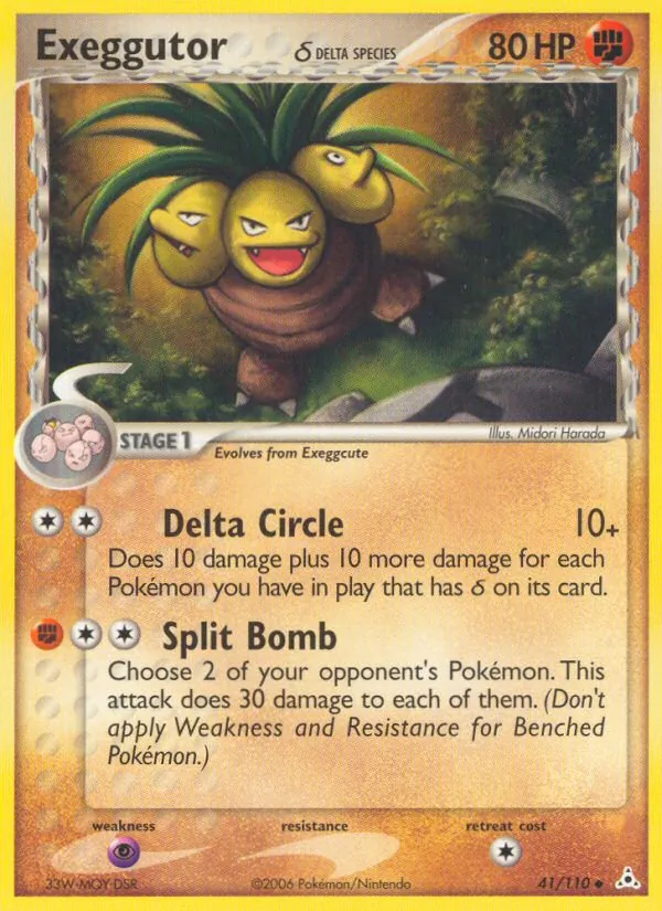 Exeggutor δ card from Holon Phantoms, number 41/110