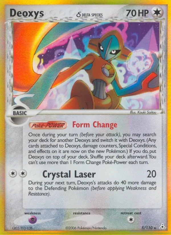 Deoxys δ card from Holon Phantoms, number 5/110