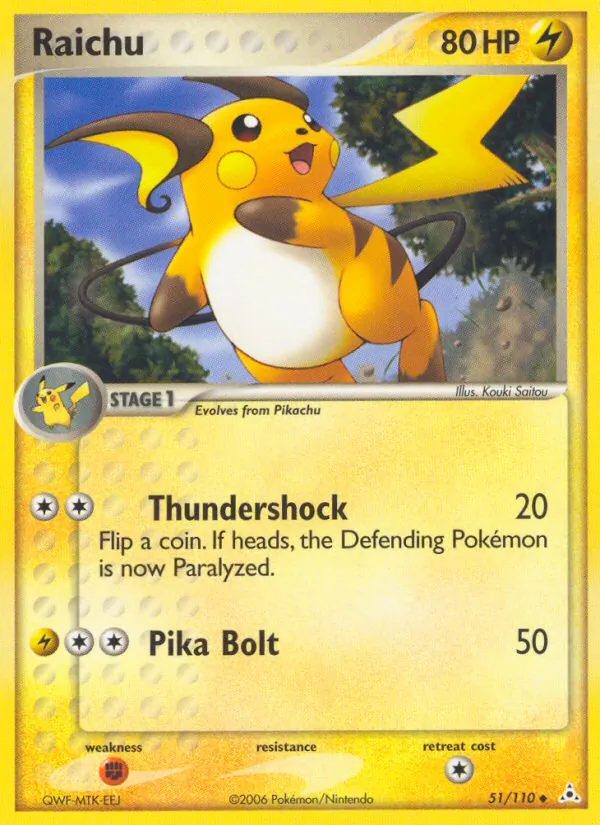 Kartu Raichu dari Holon Phantoms, nomor 51/110