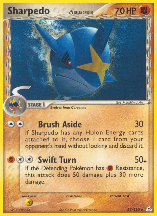 Kaart Sharpedo δ uit Holon Phantoms, nummer 53/110