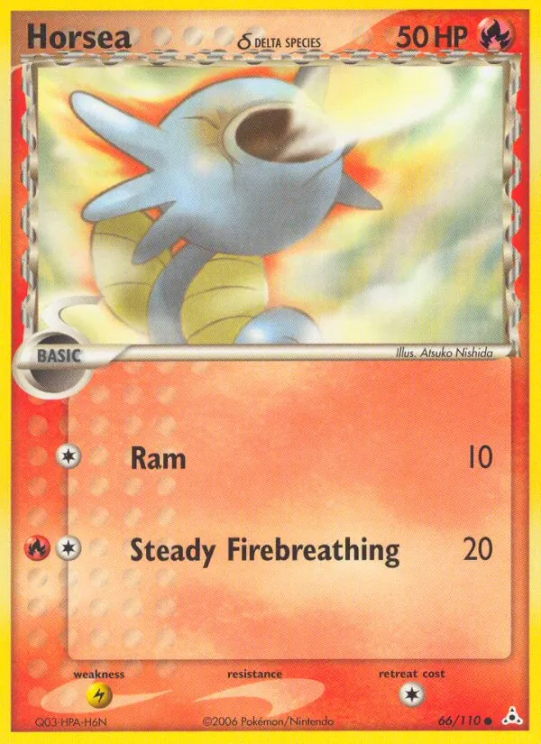 Horsea δ card from Holon Phantoms, number 66/110
