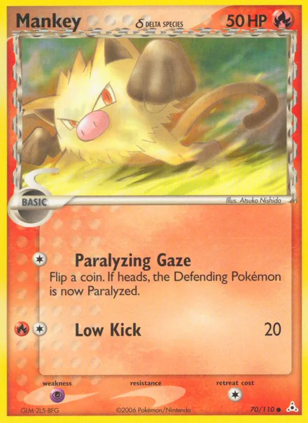 Kartu Mankey δ dari Holon Phantoms, nomor 70/110