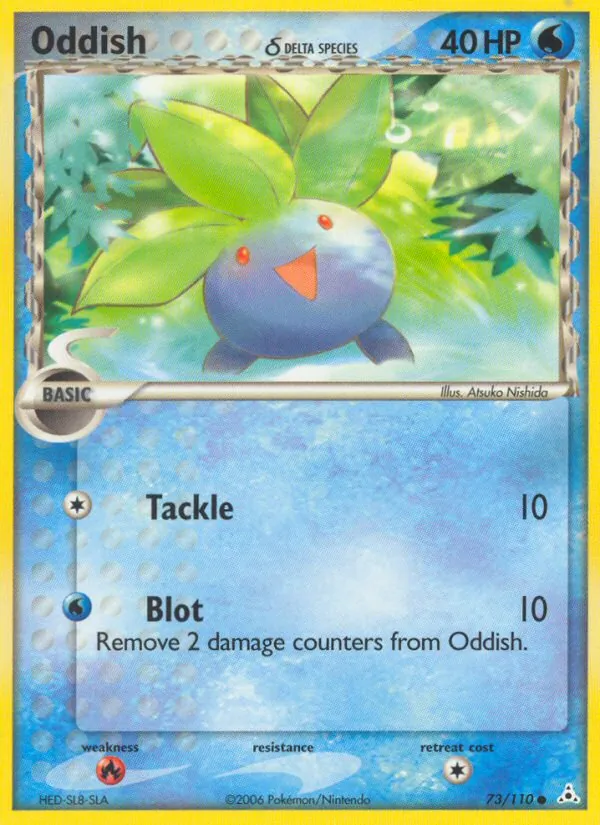 Kaart Oddish δ uit Holon Phantoms, nummer 73/110