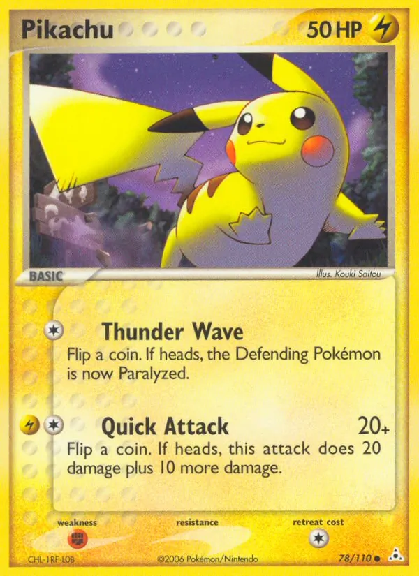 Pikachu card from Holon Phantoms, number 78/110
