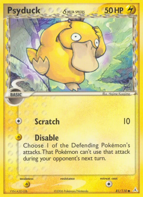 Psyduck δ card from Holon Phantoms, number 81/110