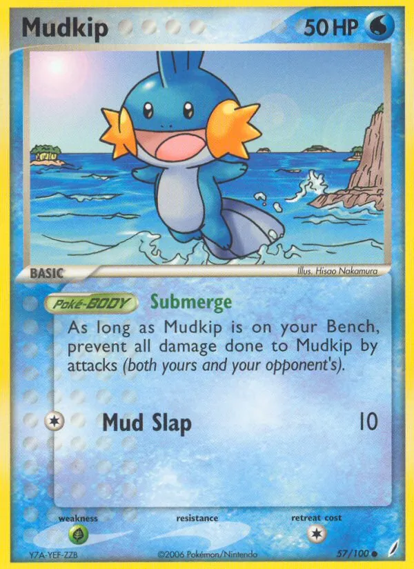 Mudkip card from Crystal Guardians, number 57/100