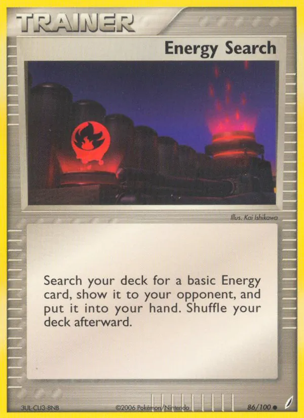 Energy Search card from Crystal Guardians, number 86/100