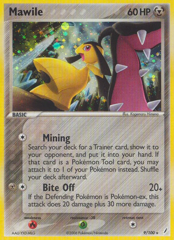 Mawile card from Crystal Guardians, number 9/100