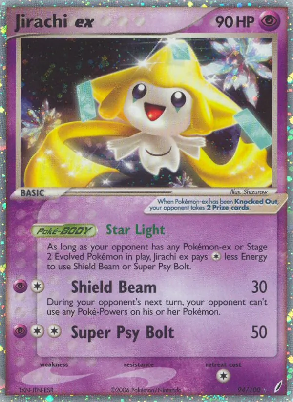 Jirachi ex card from Crystal Guardians, number 94/100