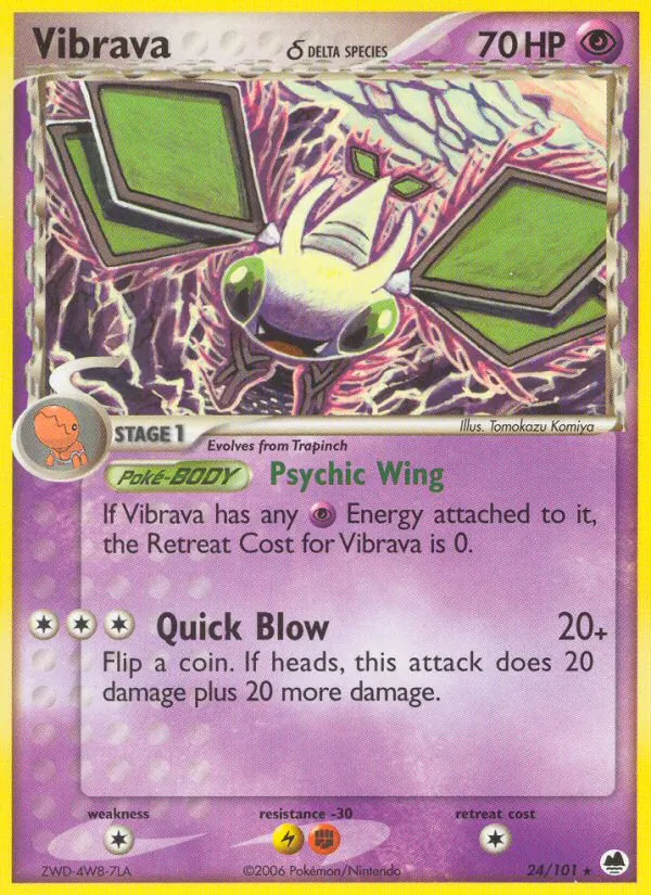 Vibrava δ card from Dragon Frontiers, number 24/101