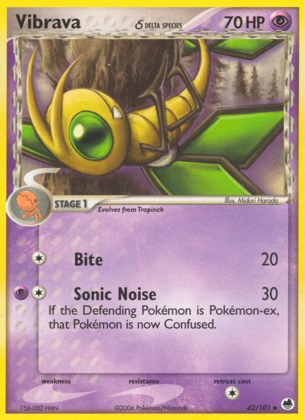 Vibrava δ card from Dragon Frontiers, number 42/101