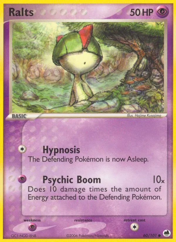 Ralts card from Dragon Frontiers, number 60/101