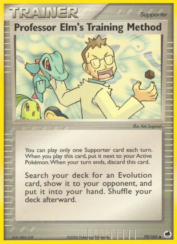 Professor Elm's Training Method card from Dragon Frontiers, number 79/101
