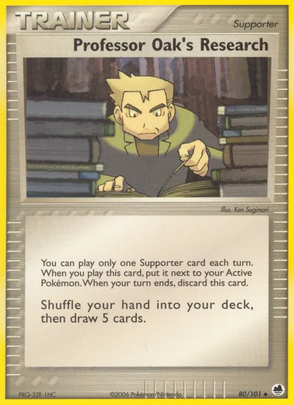 Professor Oak's Research card from Dragon Frontiers, number 80/101