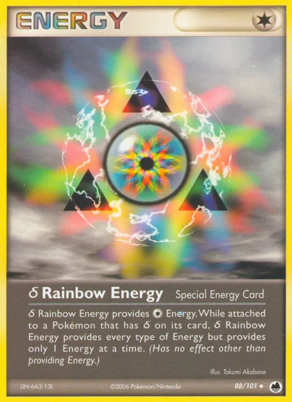 δ Rainbow Energy card from Dragon Frontiers, number 88/101