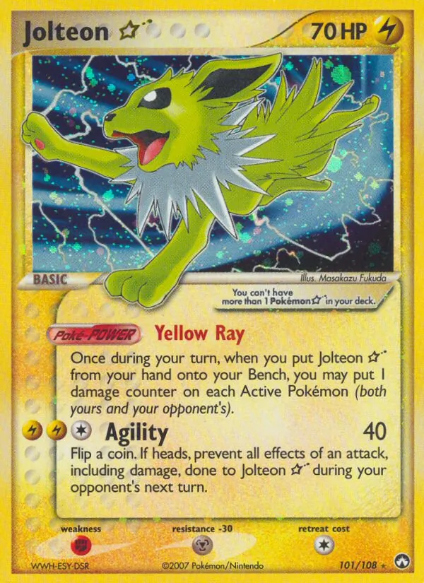 Jolteon ☆ card from Power Keepers, number 101/108