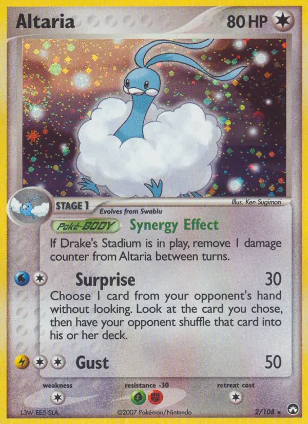 Altaria card from Power Keepers, number 2/108