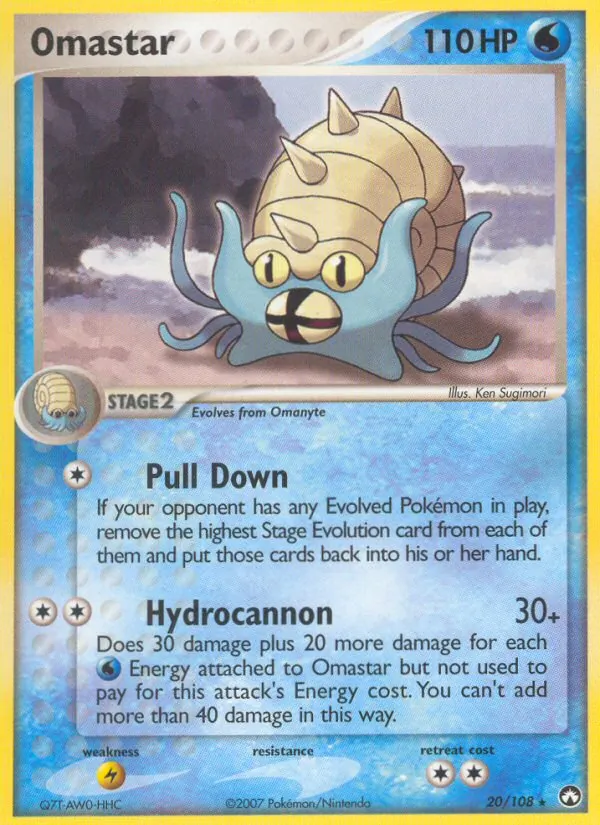Omastar card from Power Keepers, number 20/108