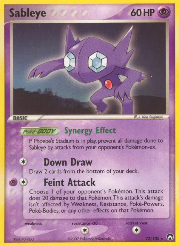 Sableye card from Power Keepers, number 22/108