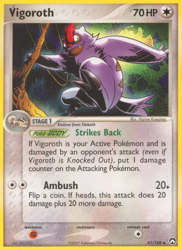 Vigoroth card from Power Keepers, number 41/108