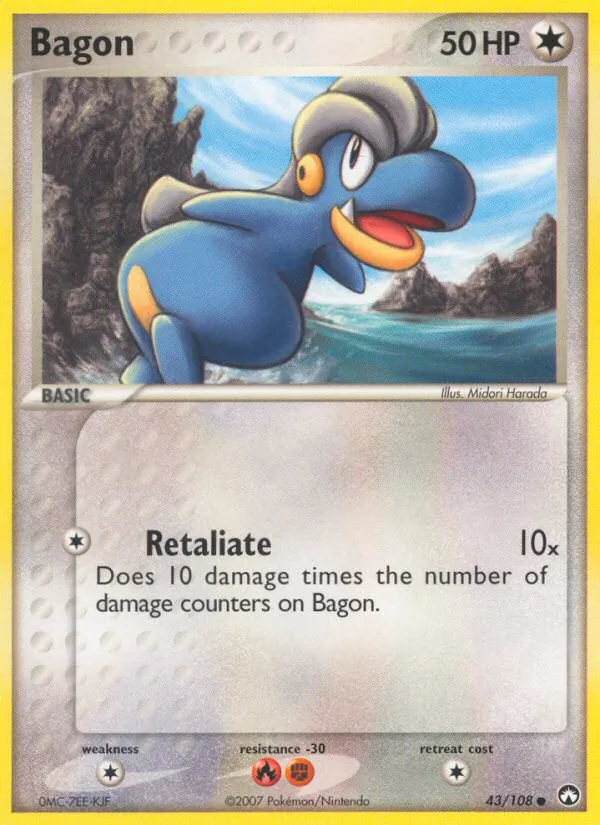 Bagon card from Power Keepers, number 43/108