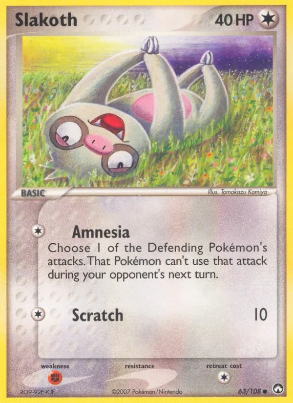 Slakoth card from Power Keepers, number 63/108