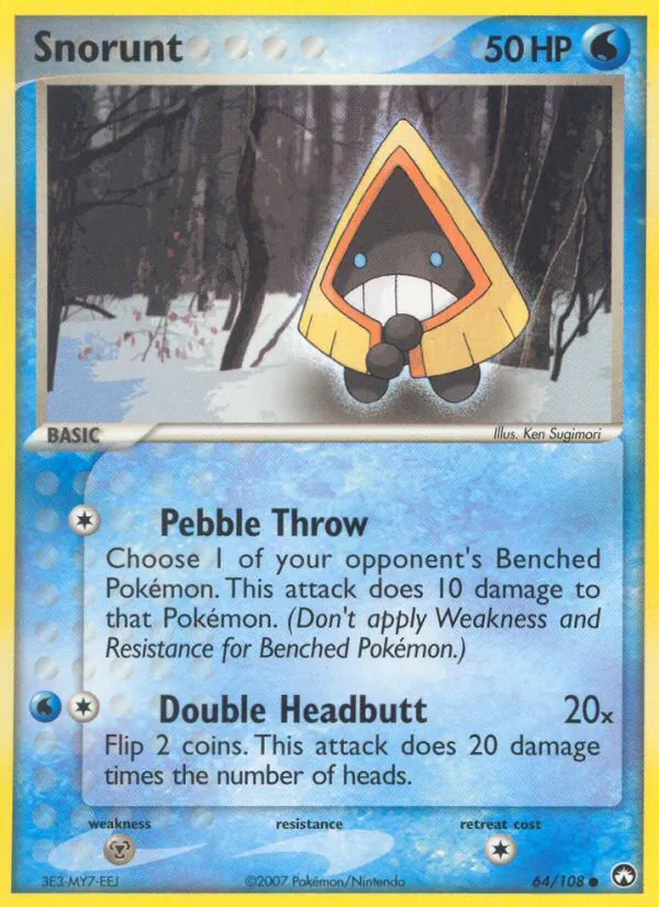 Snorunt card from Power Keepers, number 64/108