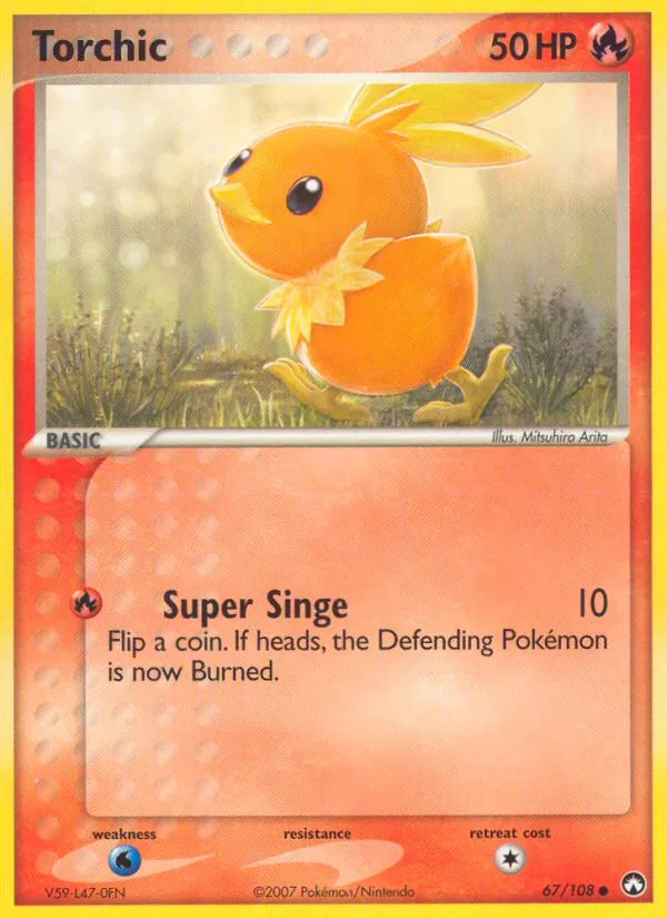 Torchic card from Power Keepers, number 67/108