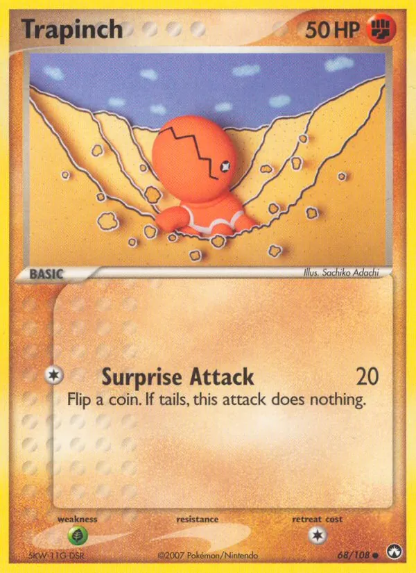 Trapinch card from Power Keepers, number 68/108