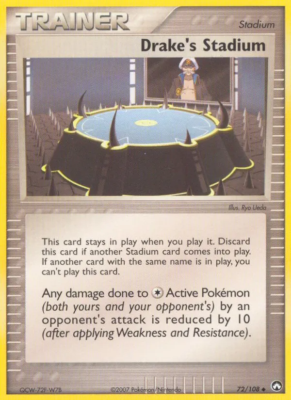 Drake's Stadium card from Power Keepers, number 72/108