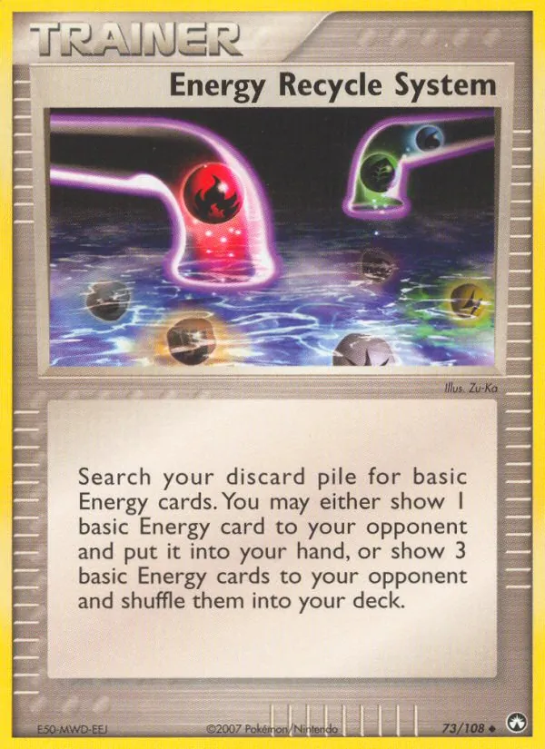 Energy Recycle System card from Power Keepers, number 73/108