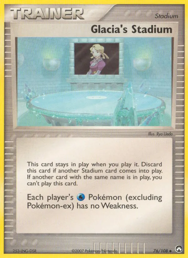 Glacia's Stadium card from Power Keepers, number 76/108