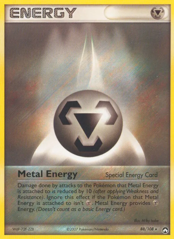 Metal Energy card from Power Keepers, number 88/108