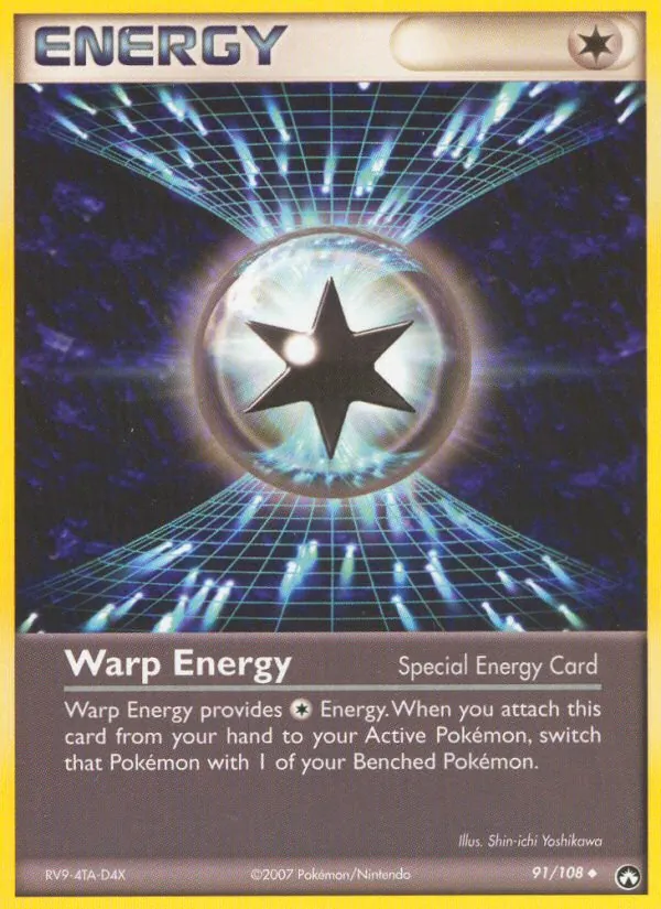 Warp Energy card from Power Keepers, number 91/108