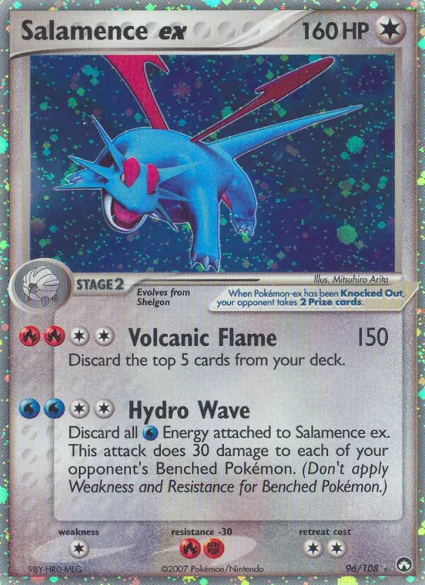 Salamence ex card from Power Keepers, number 96/108