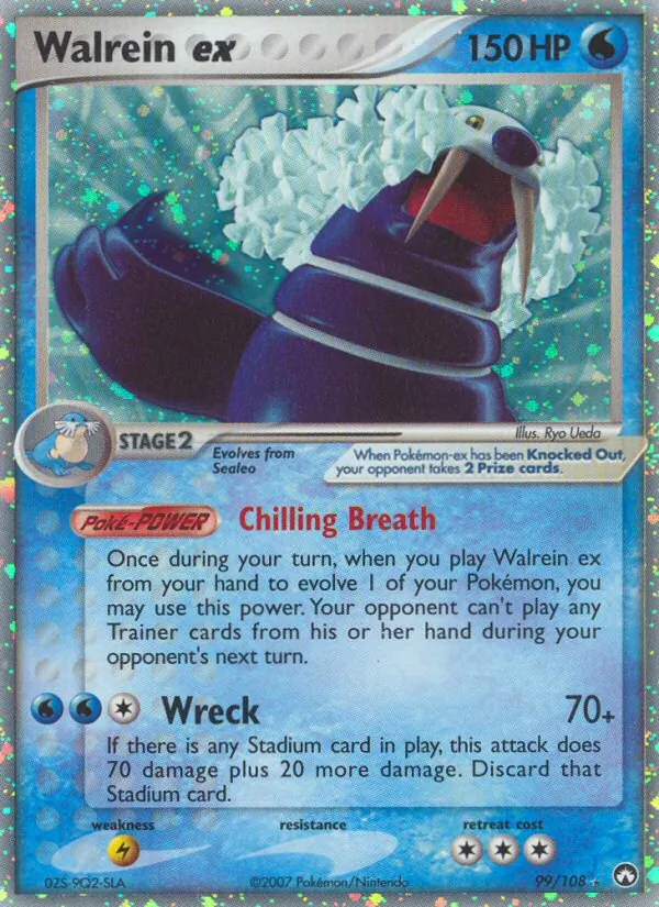 Walrein ex card from Power Keepers, number 99/108
