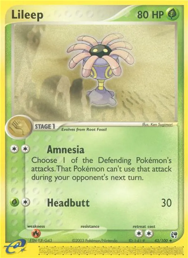 Kartu Lileep dari Sandstorm, nomor 43/100