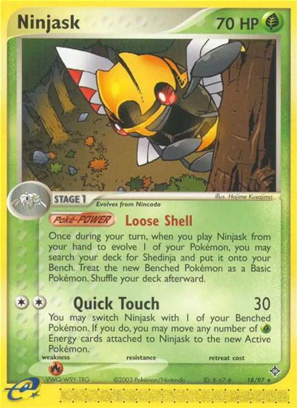 Kaart Ninjask uit Dragon, nummer 18/97