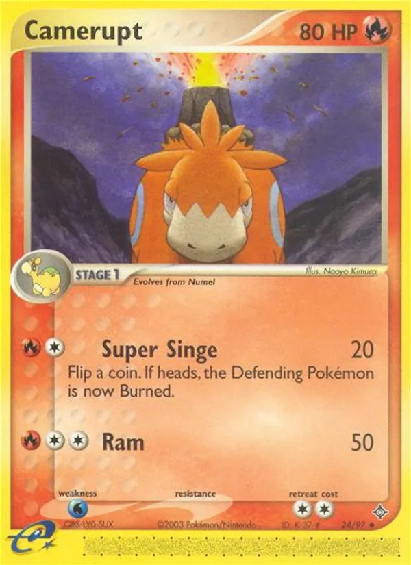 Kartu Camerupt dari Dragon, nomor 24/97