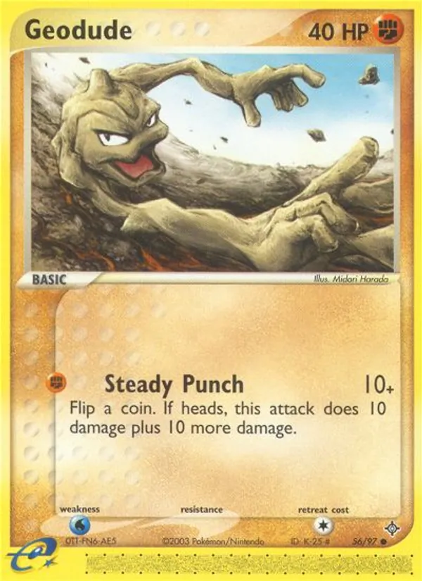 Kaart Geodude uit Dragon, nummer 56/97
