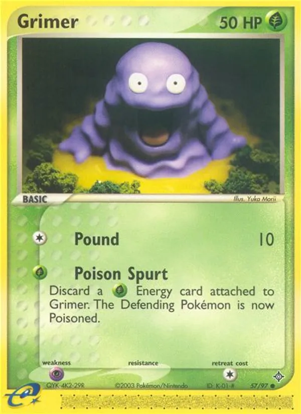 Kartu Grimer dari Dragon, nomor 57/97