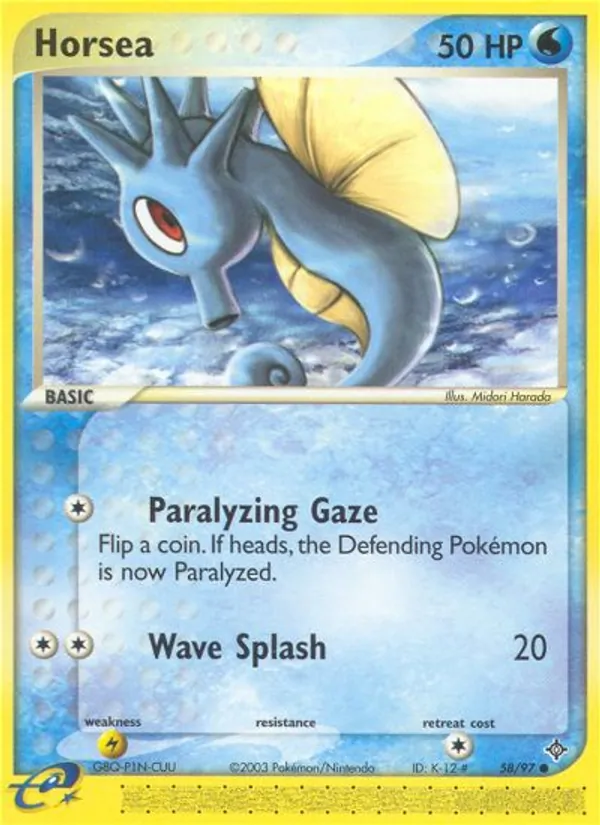Kaart Horsea uit Dragon, nummer 58/97