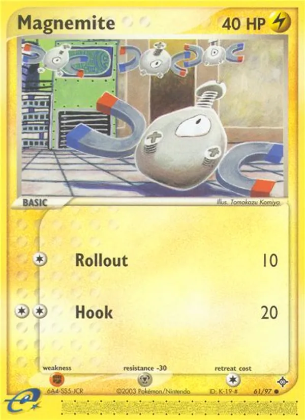 Kaart Magnemite uit Dragon, nummer 61/97
