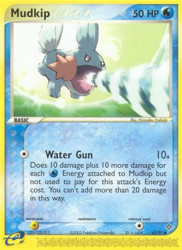 Kartu Mudkip dari Dragon, nomor 65/97