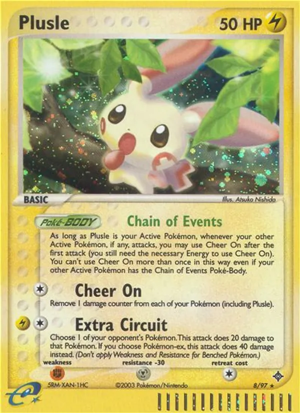 Plusle card from Dragon, number 8/97