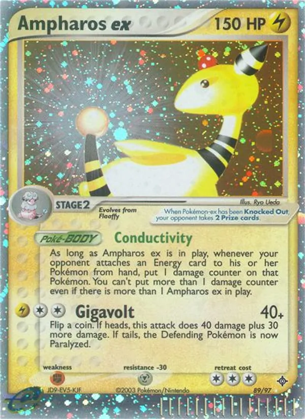 Ampharos ex card from Dragon, number 89/97