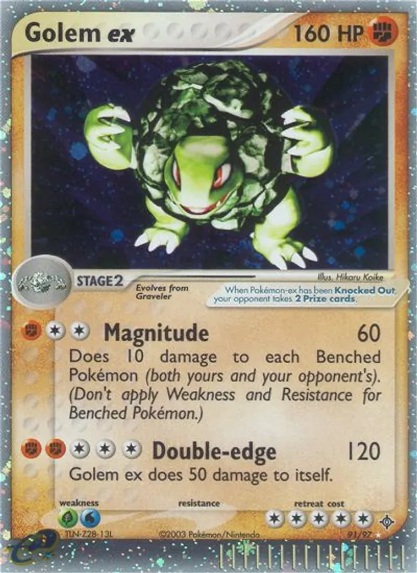 Golem ex card from Dragon, number 91/97
