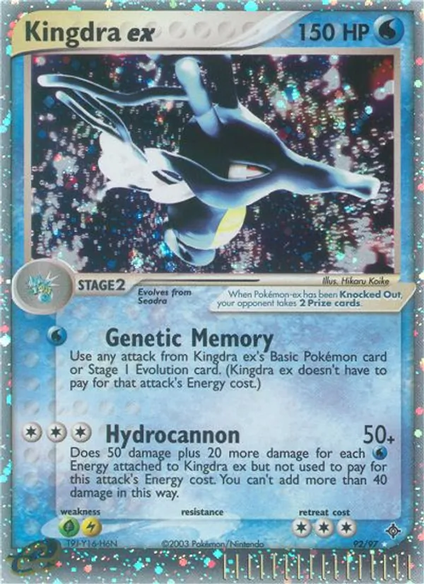 Kingdra ex card from Dragon, number 92/97