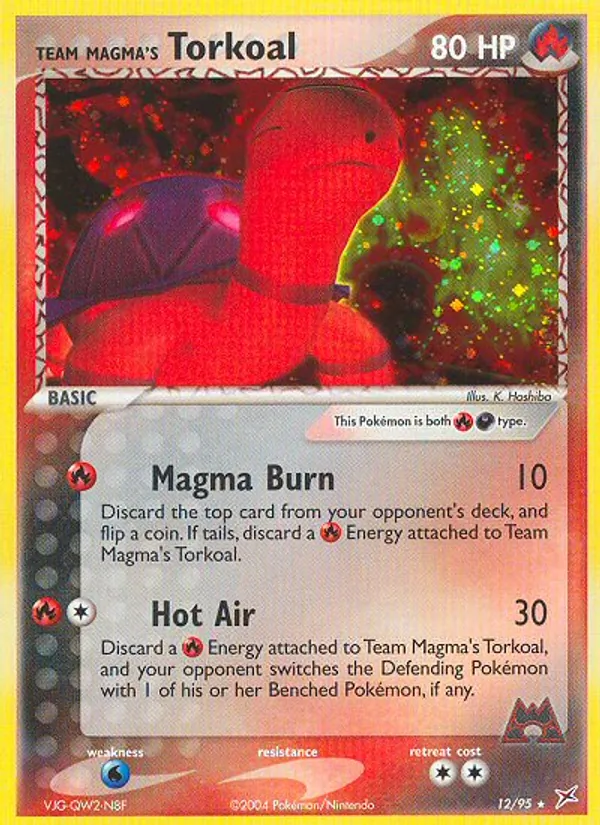 Team Magma's Torkoal card from Team Magma vs Team Aqua, number 12/95