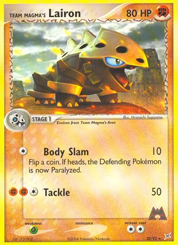 Karte Team Magmas Stollrak aus EX Team Magma vs Team Aqua, Nummer 20/95